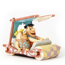 Fred and Barney in Car Flintstones 