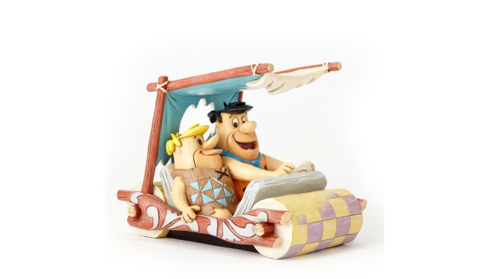 Fred and Barney in Car Flintstones 