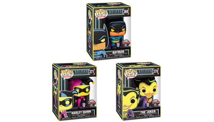 Funko Pop! Batman #369 - The Joker #370 - Harley Quinn #371 [ BlackLight ] Set