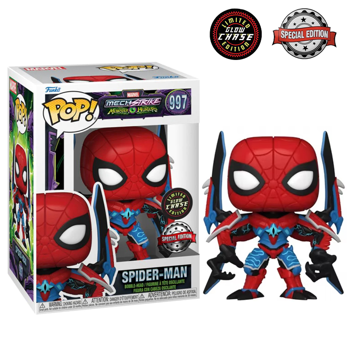 Funko Pop! Marvel Mech Strike: Monster Hunters - Spider-Man #997 [Chase]  [SE]