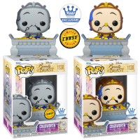 Funko Pop! Beauty and the Beast - Cogsworth #1138 [Chase + Common] [Bundle]