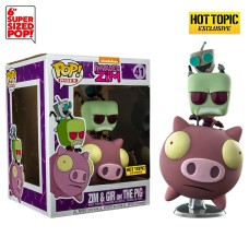 Funko Pop! Rides - Invader Zim : Zim and Gir on The Pig #41 [ 6 inch ] Hot Topic Sticker