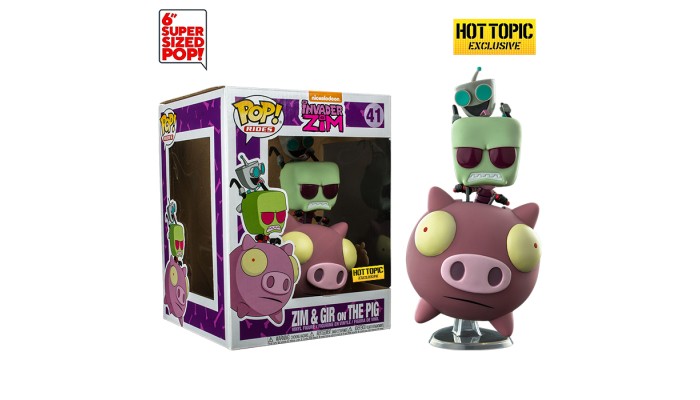 Funko Pop! Rides - Invader Zim : Zim and Gir on The Pig #41 [ 6 inch ] Hot Topic Sticker