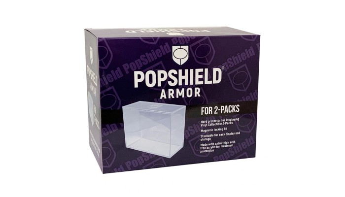 PopShield Armor Hard Protectors 2 pack - Stackable with Magnetic Lid