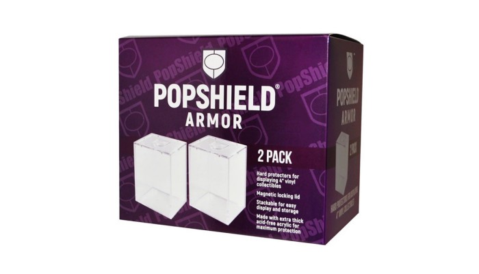 PopShield Armor Hard Protectors 4 inch 2-Count - Stackable with Magnetic Lid